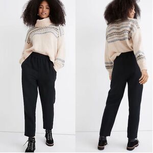 Madewell Waffleback Pull-On High-Rise Tapered Pants Oversized Small